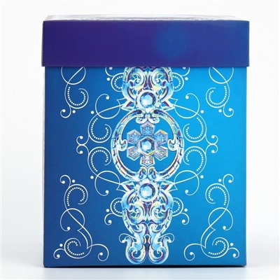 Подарочная коробка новогодняя складная с 3D эффектом «Сказка», 11×11×13 см