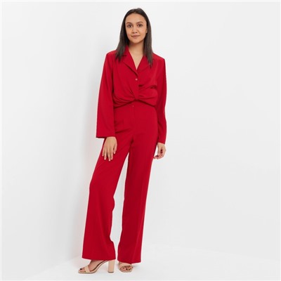 Костюм женский (жакет, брюки) MINAKU: Green trend, размер 42, красный