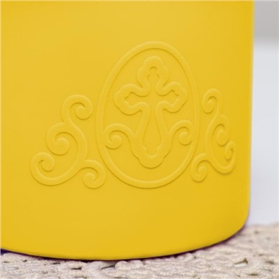 Форма для кулича на Пасху «ХВ», желтая, набор 3 шт., силиконовая