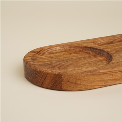 Поднос с двумя отделениями SL Home, 21×11×2 см, дуб