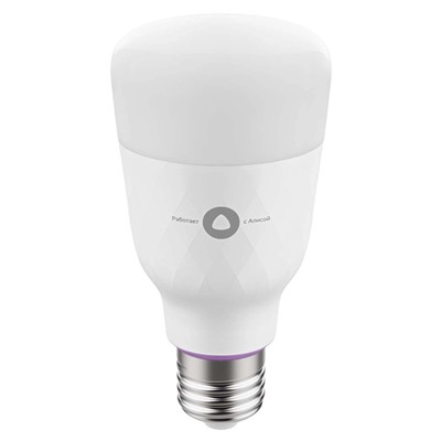 Умная лампа Яндекс, работает с Алисой (YNDX-00018), светодиодная, цветная, 8 Вт, 900 Лм, E27, 220В