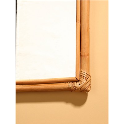 Зеркало настенное, 84×55×3 см, ротанг