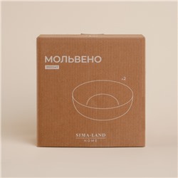 Салатники SL Home «Мольвено», 720 мл, d=16.5 см, фарфор, набор 2 шт., зелёные