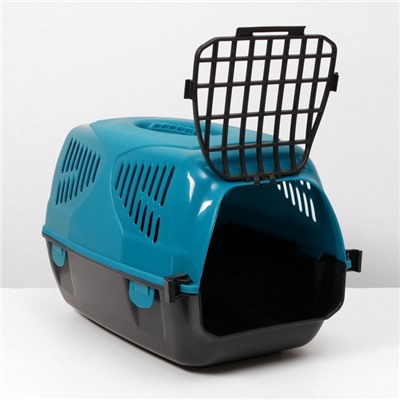 Переноска для животных «Сириус», 33.5×31×50 см, бирюзовая