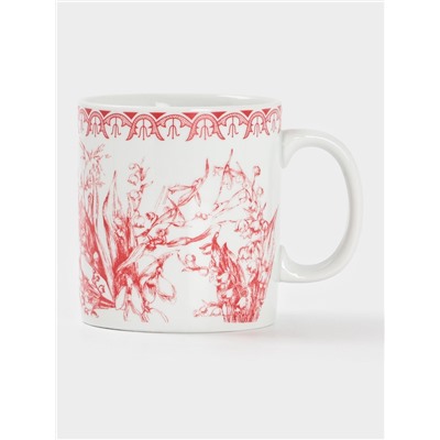 Кружка Дулевский фарфор «Райские ландыши», 300 мл, фарфор, белая