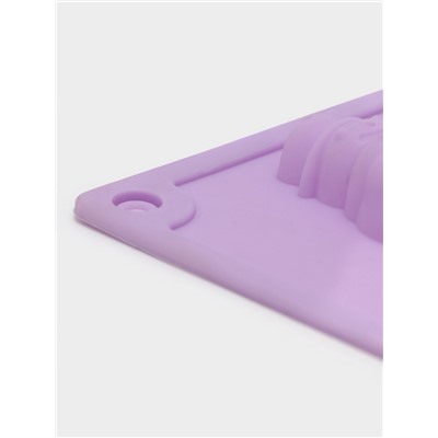 Форма для конфет и шоколада новогодняя Доляна «Ёлочки - иголочки», силикон, 30×17.3×1.3 см, 15 ячеек, сиреневая