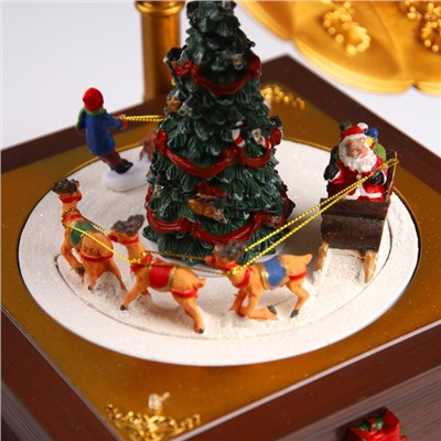 Светодиодная фигура «Рождественский граммофон» 12.5×35.5×15 см, полистоун, от батареек ААх3, USB, свечение мульти