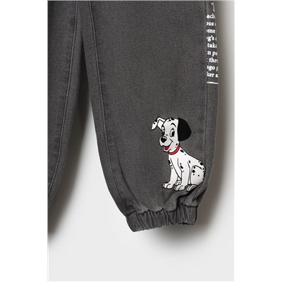 Брюки текстильные джинсовые укороченные для девочек PLAYTODAY, 1240560