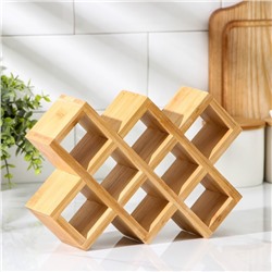 Подставка для бутылок вина Доляна, 24.5×17×6.2 см, бамбук