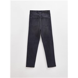 Mom Fit CONTE CON-664 Джинсы mom с эффектом потертости и застежкой на две пуговицы