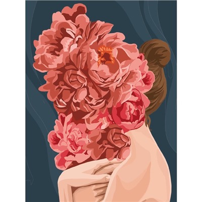 УЦЕНКА Алмазная вышивка на раме с полным заполнением «Девушка с цветами», 30×40 см