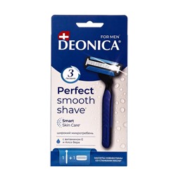 Бритвенный станок со сменной кассетой DEONICA 3 FOR MEN, 3 лезвия
