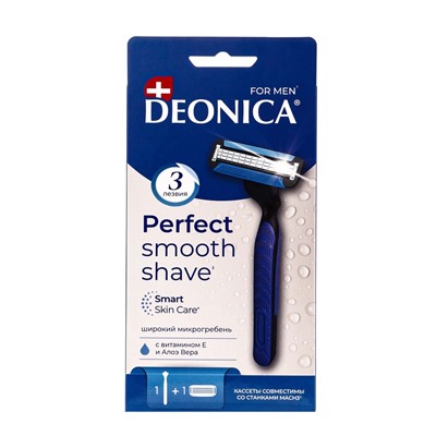 Бритвенный станок со сменной кассетой DEONICA 3 FOR MEN, 3 лезвия