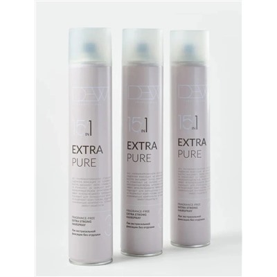 DEW Professional Лак для волос экстрасильной фиксации без отдушки / Extra Pure, 500 мл 27961