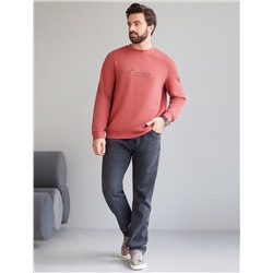 Джемпер легкий из фактурного эластичного трикотажа с принтом