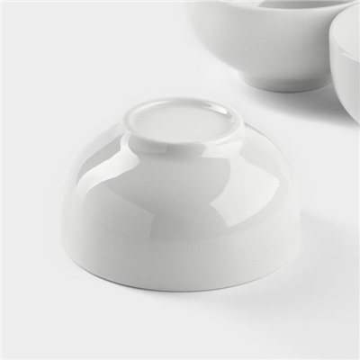 Набор фарфоровых пиал «Бельё», 500 мл, 4 шт., цвет белый