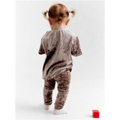 Лосины Крошка Я «Бархат», рост 92-98 см, бежевые