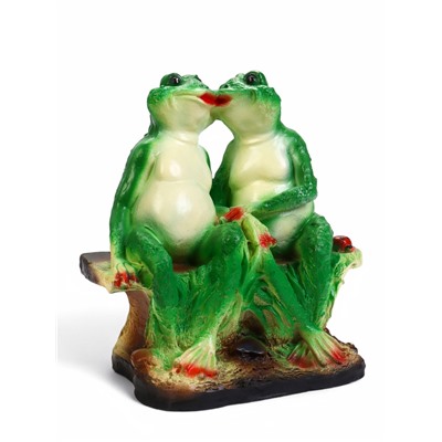 Садовая фигура из гипса «Две лягушки на лавочке», 31×20×29 см, МИКС