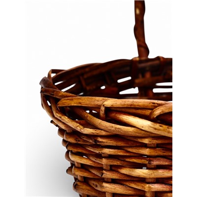 Корзина плетёная для хранения, 27×21×11 см, ручка h=17 см, лоза, коричневая