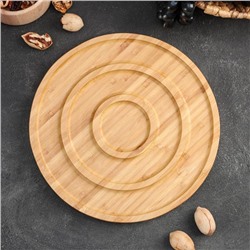 Менажница Доляна «Гипноз», 25×25×1.5 см, бамбук