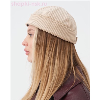 Докер вельвет на тр.подкл. Шапка (56-58)