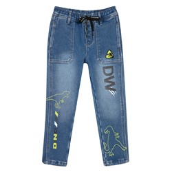 Брюки текстильные джинсовые утепленные флисом для мальчиков