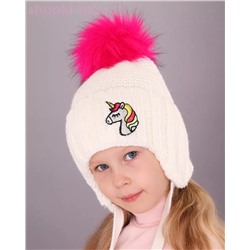 18-90-L Шапка для девочки флис (50-52)