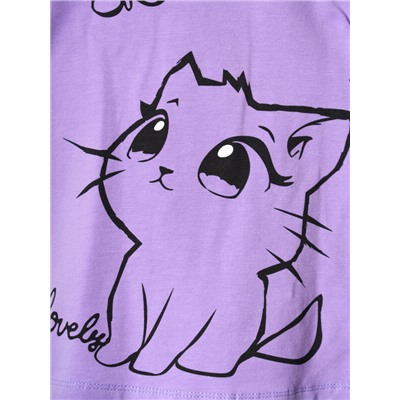 Фуфайка трикотажная для девочек (футболка), 2 шт в комплекте