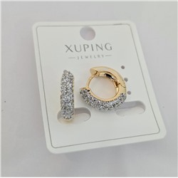 Серьги коллекция "Xuping" покрытие позолота, вставка: фианиты, арт.004.036