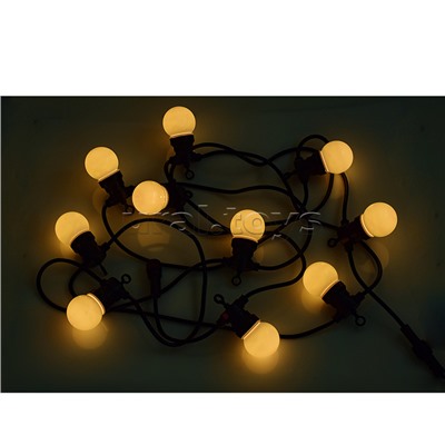 Электрогирлянда светодиодная Лампы 5,5см, 10 ламп, теплый