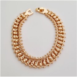 Браслет с позолотой, коллекция "Дубайское золото", ювелирная бижутерия, арт. 214.002