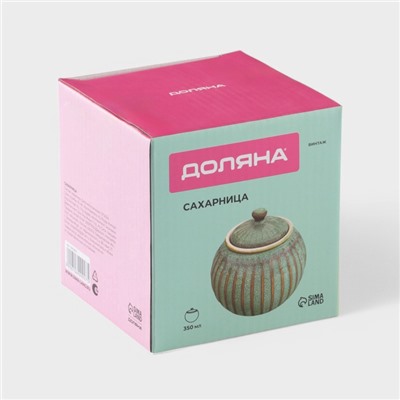 Сахарница Доляна «Винтаж», 350 мл, керамика, синяя