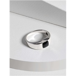 Печатка из серебра с нат.ониксом родированная 925 пробы 3102023р