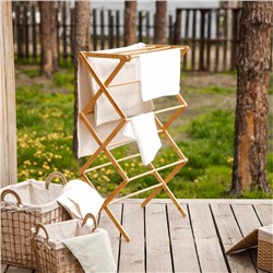 Сушилка для белья SL Home «Альберо», напольная, складная, бамбук, 63.5×36.5×106.5 см