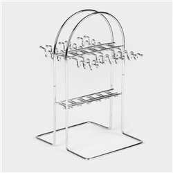Набор столовых приборов из нержавеющей стали «Золото», 24 предмета, на подставке, нержавеющая сталь, золотистый