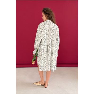 Платье  PUFF059/07/Белый, черный