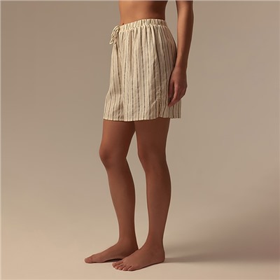 Шорты домашние женские SL HOME Linen, белые, размер S