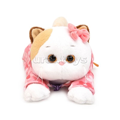 Кошечка Ли-Ли в комбинезоне с принтом "Цветочек" (лежачая)