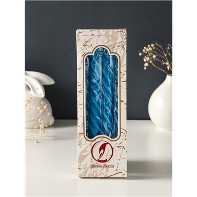 Набор свечей витых, 2.3×24.5 см, 5 ч, 50 г, 4 шт., синий