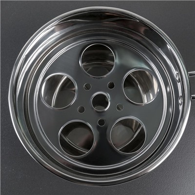 УЦЕНКА Пароварка-яйцеварка «Вейлер», 18×22 см, стеклянная крышка, цвет хромированный