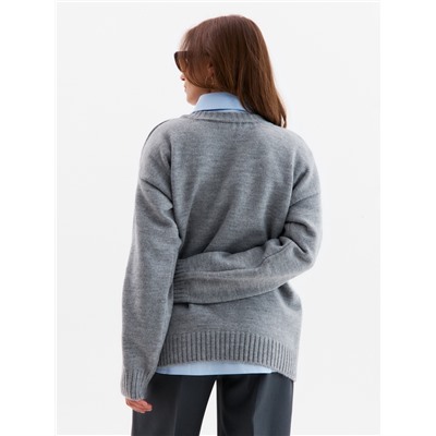 Джемпер женский MINAKU: Knitwear collection, светло-серый, размер 46-48