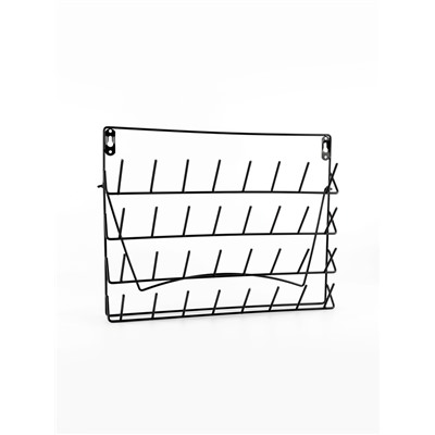 Органайзер-стойка для ниток, настенная/настольная, с подставкой, 40×31 см, чёрный