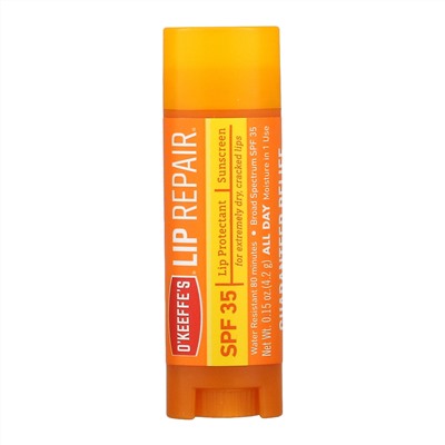 O'Keeffe's, Lip Repair, Soothing Aloeboost, SPF 35, 0.15 oz (4.2 g)