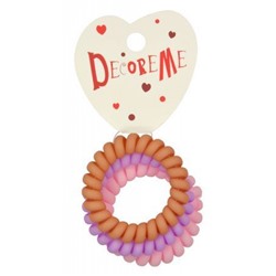 Резинки для волос 3 шт СПИРАЛЬНАЯ МАТОВАЯ МИКС 2-712/203 DecoreMe