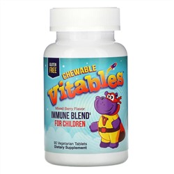 Vitables, детская жевательная добавка для укрепления иммунитета, со вкусом ягод 90 вегетарианских таблеток