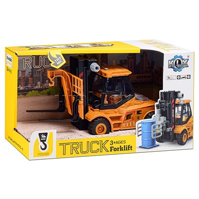 Машина  "Вилочный погрузчик4" 1:43 (свет,звук) в коробке