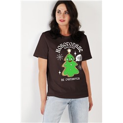 Фуфайка (футболка) женская Карнавал-3 (Шоколадный)