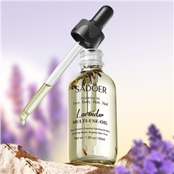 SADOER   Масло лаванды для лица, тела, волос, ногтей, 55мл.
