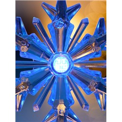 Подвеска светодиодная «Ледяная снежинка» 11 см, 1 LED, от батареек LR41×3, свечение синее/красное