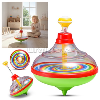 Юла прозрачная с музыкой